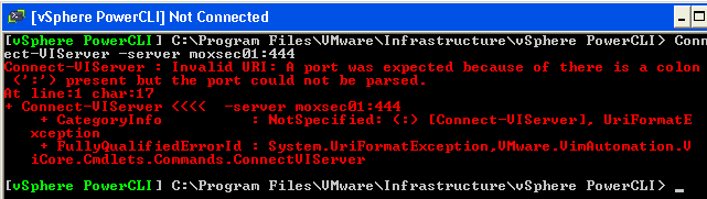 PowerCLI_Can't Connect to vCenter.png